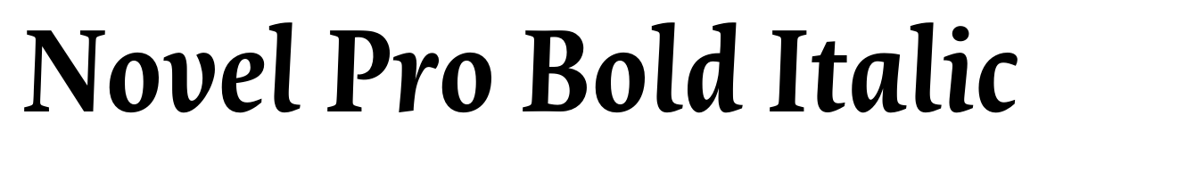 Novel Pro Bold Italic